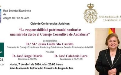 La responsabilidad patrimonial sanitaria protagonizará la segunda sesión del ciclo de conferencias de La Económica de Jaén y la RAJYL de Granada