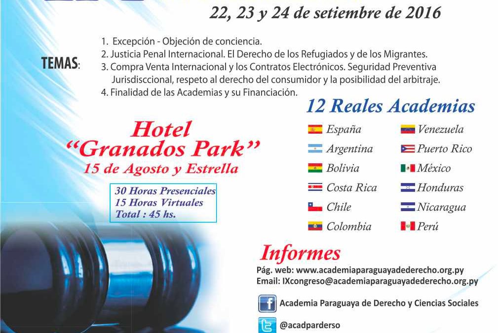 IX Congreso de Academias Jurídicas y Sociales de Iberoamérica